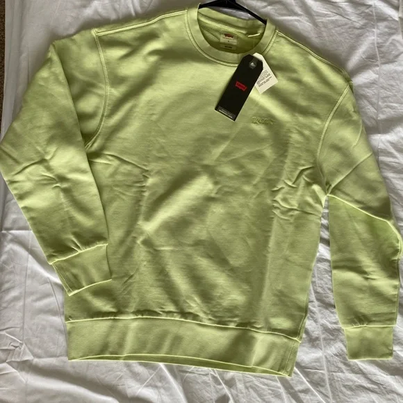 Levi's Relaxed Crewneck Men's Light Green Activewear Sportswear Cotton S NWT - Picture 13 of 13